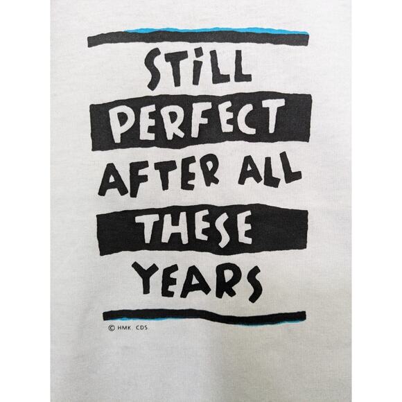 Vintage Graphic T-Shirt Mens XL Single Stitch 90's Funny Saying Cotton White - Picture 2 of 9